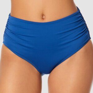 Anne Cole Convertible High Waist Shirred Swim Bottoms Sky Blue Size XL - 8951